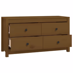 vidaXL Armadietto Marrone Ambra 100x40x54 cm in Legno Massello di Pino - Vista aggiuntiva 3