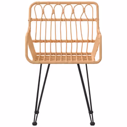 VidaXL 319426 sedia da esterno Terrazzo Polietilene, Rattan sintetico, Acciaio - Vista aggiuntiva 4