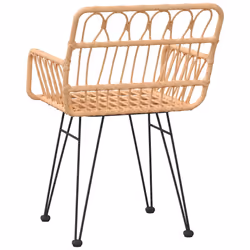 VidaXL 319426 sedia da esterno Terrazzo Polietilene, Rattan sintetico, Acciaio - Vista aggiuntiva 6