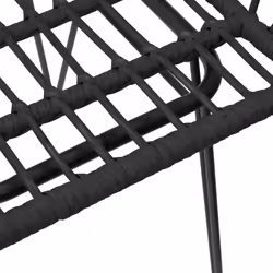 VidaXL 319427 sedia da esterno Terrazzo Polietilene, Rattan sintetico, Acciaio Nero - Vista aggiuntiva 8