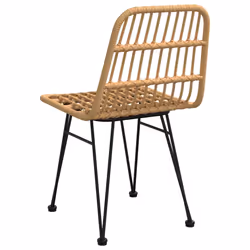 VidaXL 319428 sedia da esterno Terrazzo Polietilene, Rattan sintetico, Acciaio - Vista aggiuntiva 6
