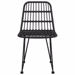 VidaXL 319429 sedia da esterno Terrazzo Polietilene, Rattan sintetico, Acciaio Nero - Vista aggiuntiva 4
