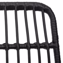 VidaXL 319429 sedia da esterno Terrazzo Polietilene, Rattan sintetico, Acciaio Nero - Vista aggiuntiva 7