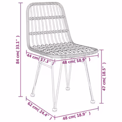 VidaXL 319429 sedia da esterno Terrazzo Polietilene, Rattan sintetico, Acciaio Nero - Vista aggiuntiva 8