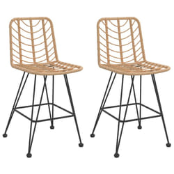 VidaXL 319430 sedia da esterno Terrazzo Polietilene, Rattan sintetico, Acciaio