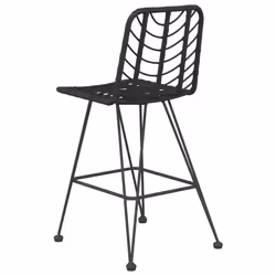 VidaXL 319431 sedia da esterno Terrazzo Polietilene, Rattan sintetico, Acciaio Nero - Vista aggiuntiva 5