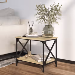 vidaXL Tavolino Rovere Sonoma 55x38x45 cm in Legno Multistrato - Vista aggiuntiva 3