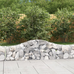 Cesti Gabbioni ad Arco 5 pz 200x30x40/60 cm Ferro Zincatocod mxl 123887