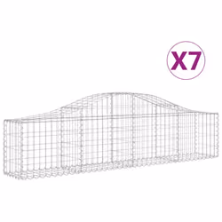 Cesti Gabbioni ad Arco 7 pz 200x30x40/60 cm Ferro Zincatocod mxl 123856 - Vista aggiuntiva 2