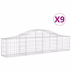 Cesti Gabbioni ad Arco 9 pz 200x30x40/60 cm Ferro Zincatocod mxl 75986 - Vista aggiuntiva 2