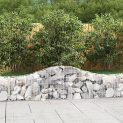 Cesti Gabbioni ad Arco 10 pz 200x30x40/60 cm Ferro Zincatocod mxl 99956