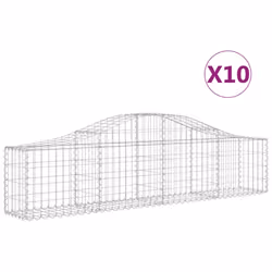 Cesti Gabbioni ad Arco 10 pz 200x30x40/60 cm Ferro Zincatocod mxl 99956 - Vista aggiuntiva 2
