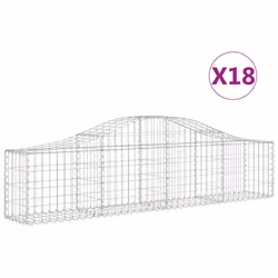 Cesti Gabbioni ad Arco 18 pz 200x30x40/60 cm Ferro Zincatocod mxl 75938 - Vista aggiuntiva 2