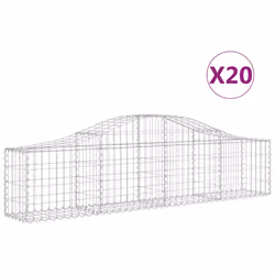 Cesti Gabbioni ad Arco 20 pz 200x30x40/60 cm Ferro Zincatocod mxl 99946 - Vista aggiuntiva 2