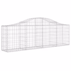 Cesti Gabbioni ad Arco 2 pz 200x30x60/80 cm Ferro Zincatocod mxl 75958 - Vista aggiuntiva 3