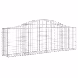 Cesti Gabbioni ad Arco 3 pz 200x30x60/80 cm Ferro Zincatocod mxl 99933 - Vista aggiuntiva 2