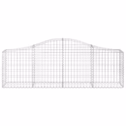 Cesti Gabbioni ad Arco 3 pz 200x30x60/80 cm Ferro Zincatocod mxl 99933 - Vista aggiuntiva 3
