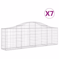 Cesti Gabbioni ad Arco 7 pz 200x30x60/80 cm Ferro Zincatocod mxl 123872 - Vista aggiuntiva 2