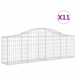 Cesti Gabbioni ad Arco 11 pz 200x30x60/80 cm Ferro Zincatocod mxl 76000 - Vista aggiuntiva 2