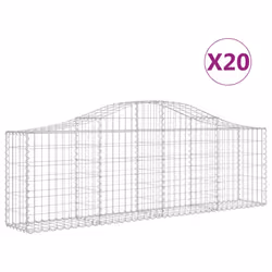 Cesti Gabbioni ad Arco 20 pz 200x30x60/80 cm Ferro Zincatocod mxl 123857 - Vista aggiuntiva 2