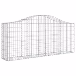 Cesti Gabbioni ad Arco 4 pz 200x30x80/100 cm Ferro Zincatocod mxl 75972 - Vista aggiuntiva 3