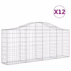Cesti Gabbioni ad Arco 12 pz 200x30x80/100 cm Ferro Zincatocod mxl 99949 - Vista aggiuntiva 2