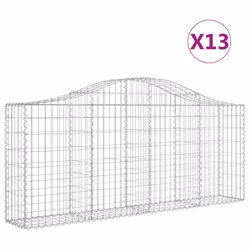 Cesti Gabbioni ad Arco 13 pz 200x30x80/100 cm Ferro Zincatocod mxl 123871 - Vista aggiuntiva 2