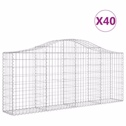 Cesti Gabbioni ad Arco 40 pz 200x30x80/100 cm Ferro Zincatocod mxl 99961 - Vista aggiuntiva 2