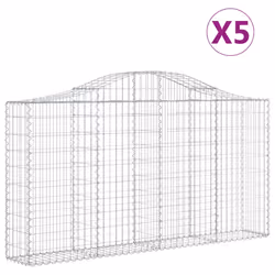 Cesti Gabbioni ad Arco 5 pz 200x30x100/120 cm Ferro Zincatocod mxl 99934 - Vista aggiuntiva 2