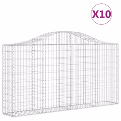 Cesti Gabbioni ad Arco 10 pz 200x30x100/120 cm Ferro Zincatocod mxl 99944 - Vista aggiuntiva 2