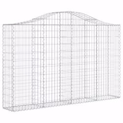 Cesti Gabbioni ad Arco 2 pz 200x30x120/140 cm Ferro Zincatocod mxl 75941 - Vista aggiuntiva 3