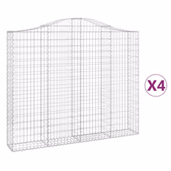 Cesti Gabbioni ad Arco 4 pz 200x30x160/180 cm Ferro Zincatocod mxl 123902 - Vista aggiuntiva 2