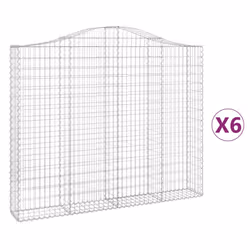 Cesti Gabbioni ad Arco 6 pz 200x30x160/180 cm Ferro Zincatocod mxl 123865 - Vista aggiuntiva 2