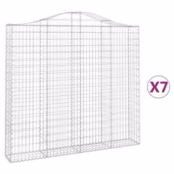 Cesti Gabbioni ad Arco 7 pz 200x30x180/200 cm Ferro Zincatocod mxl 123893 - Vista aggiuntiva 2