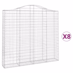 Cesti Gabbioni ad Arco 8 pz 200x30x180/200 cm Ferro Zincatocod mxl 101109 - Vista aggiuntiva 2