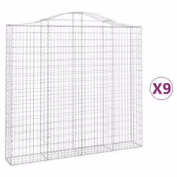 Cesti Gabbioni ad Arco 9 pz 200x30x180/200 cm Ferro Zincatocod mxl 75960 - Vista aggiuntiva 2