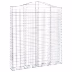 Cesti Gabbioni ad Arco 3 pz 200x30x220/240 cm Ferro Zincatocod mxl 99980 - Vista aggiuntiva 3