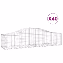 Cesti Gabbioni ad Arco 40 pz 200x50x40/60 cm Ferro Zincatocod mxl 99954 - Vista aggiuntiva 2