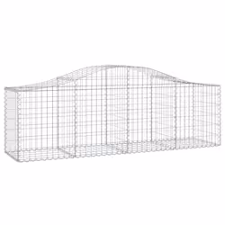 Cesti Gabbioni ad Arco 10 pz 200x50x60/80 cm Ferro Zincatocod mxl 75963 - Vista aggiuntiva 3