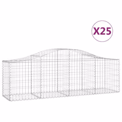 Cesti Gabbioni ad Arco 25 pz 200x50x60/80 cm Ferro Zincatocod mxl 125059 - Vista aggiuntiva 2