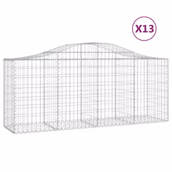 Cesti Gabbioni ad Arco 13 pz 200x50x80/100 cm Ferro Zincatocod mxl 99991 - Vista aggiuntiva 2