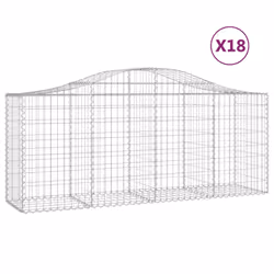 Cesti Gabbioni ad Arco 18 pz 200x50x80/100 cm Ferro Zincatocod mxl 87800 - Vista aggiuntiva 2