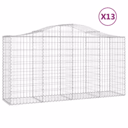 Cesti Gabbioni ad Arco 13 pz 200x50x100/120 cm Ferro Zincatocod mxl 99994 - Vista aggiuntiva 2