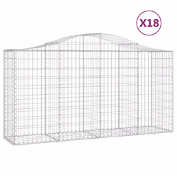 Cesti Gabbioni ad Arco 18 pz 200x50x100/120 cm Ferro Zincatocod mxl 123889 - Vista aggiuntiva 2