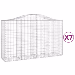 Cesti Gabbioni ad Arco 7 pz 200x50x120/140 cm Ferro Zincatocod mxl 99981 - Vista aggiuntiva 2