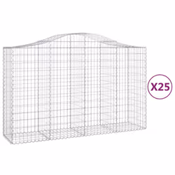 Cesti Gabbioni ad Arco 25 pz 200x50x120/140 cm Ferro Zincatocod mxl 123926 - Vista aggiuntiva 2