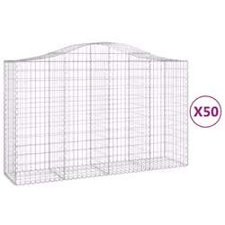 Cesti Gabbioni ad Arco 50 pz 200x50x120/140 cm Ferro Zincatocod mxl 123931 - Vista aggiuntiva 2
