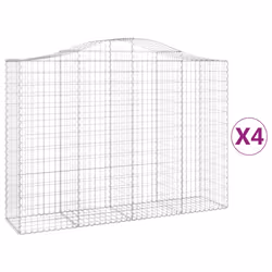 Cesti Gabbioni ad Arco 4 pz 200x50x140/160 cm Ferro Zincatocod mxl 76002 - Vista aggiuntiva 2