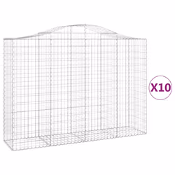 Cesti Gabbioni ad Arco 10 pz 200x50x140/160 cm Ferro Zincatocod mxl 75994 - Vista aggiuntiva 2