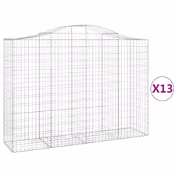Cesti Gabbioni ad Arco 13 pz 200x50x140/160 cm Ferro Zincatocod mxl 99984 - Vista aggiuntiva 2